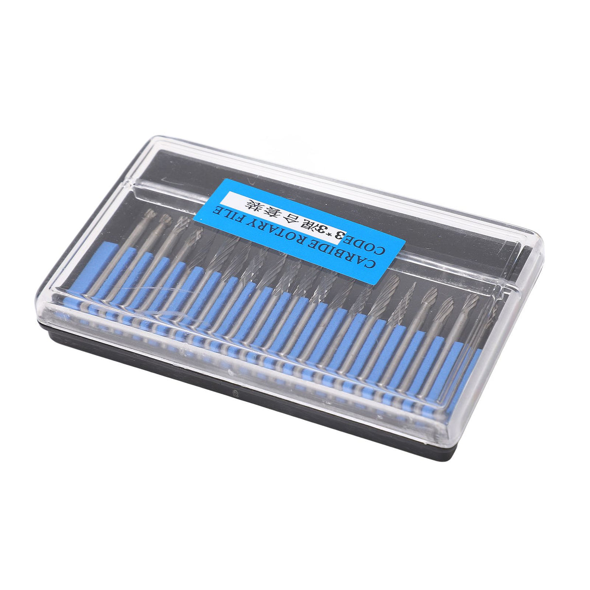 20pcs Rotary Burr Set 3mm Shank Tungsten Steel for Woodworking Carving Polishing Grinding