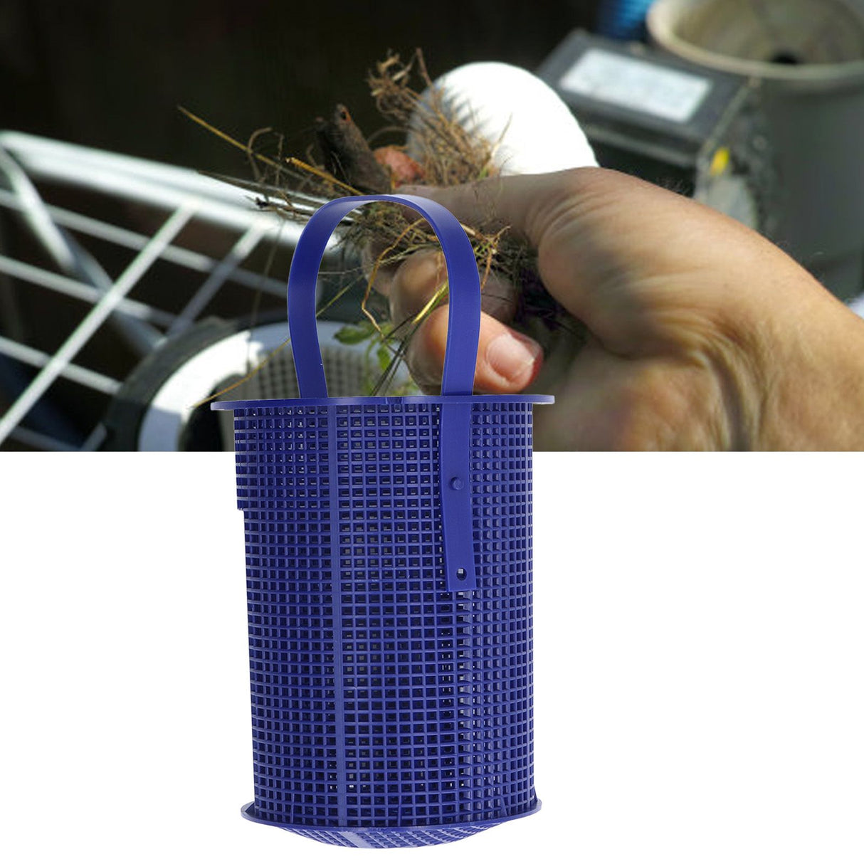 Pool Strainer Basket Replacement Plastic 6.7x5.2in Skimmer Basket for Swimming Pools