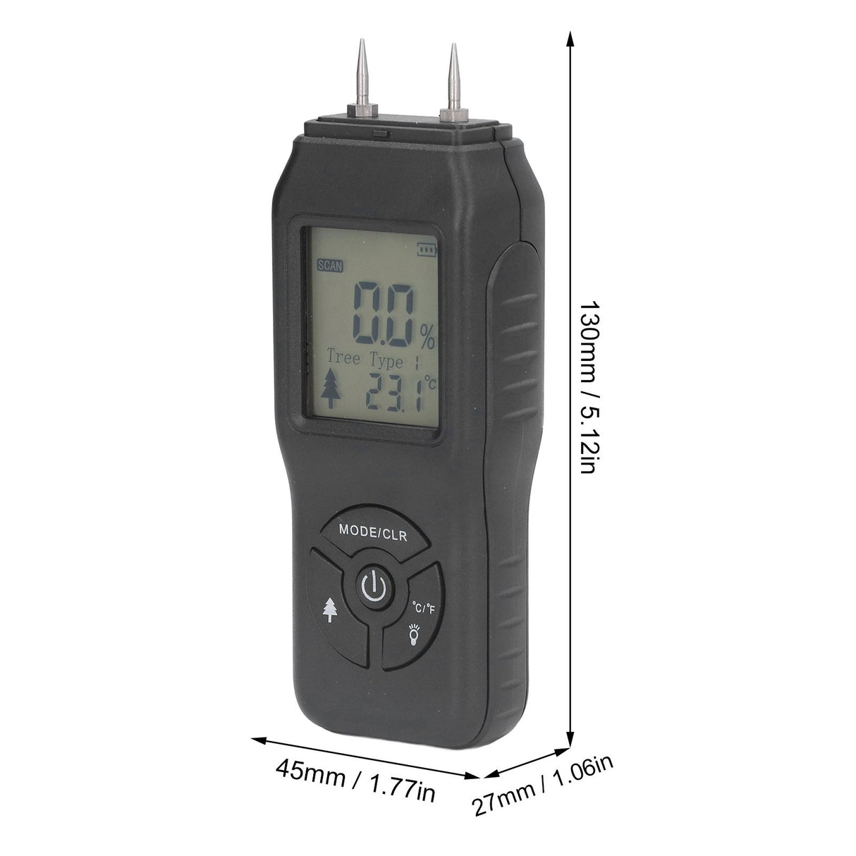 Wood Moisture Meter Large LCD Easy Operation ATC Function Wide Application Stable Accurate Durable Water Leaking Detector
