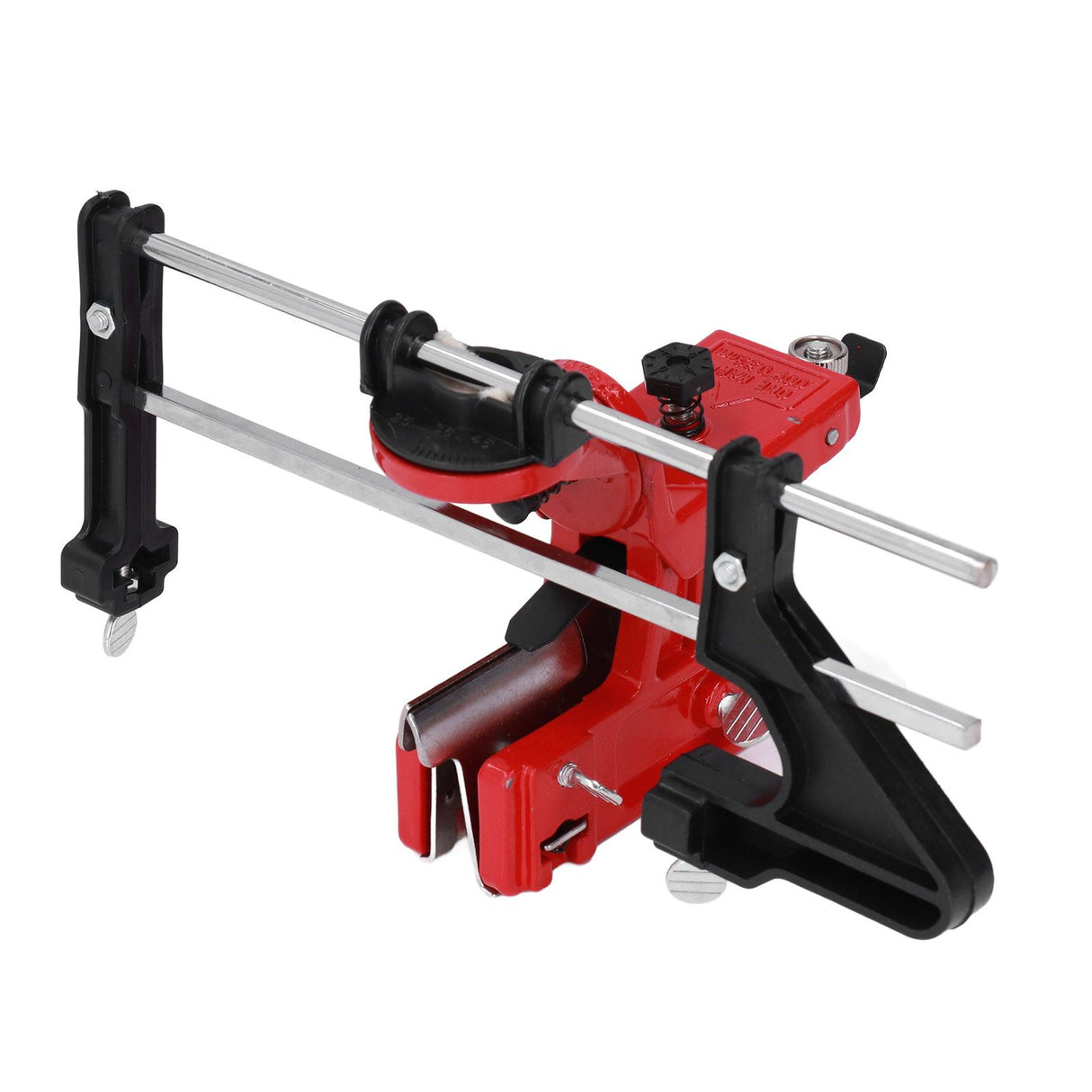 Chain Sharpener Sharpening Stone Guide Bracket Adjustable Steel Red Rustproof for Home
