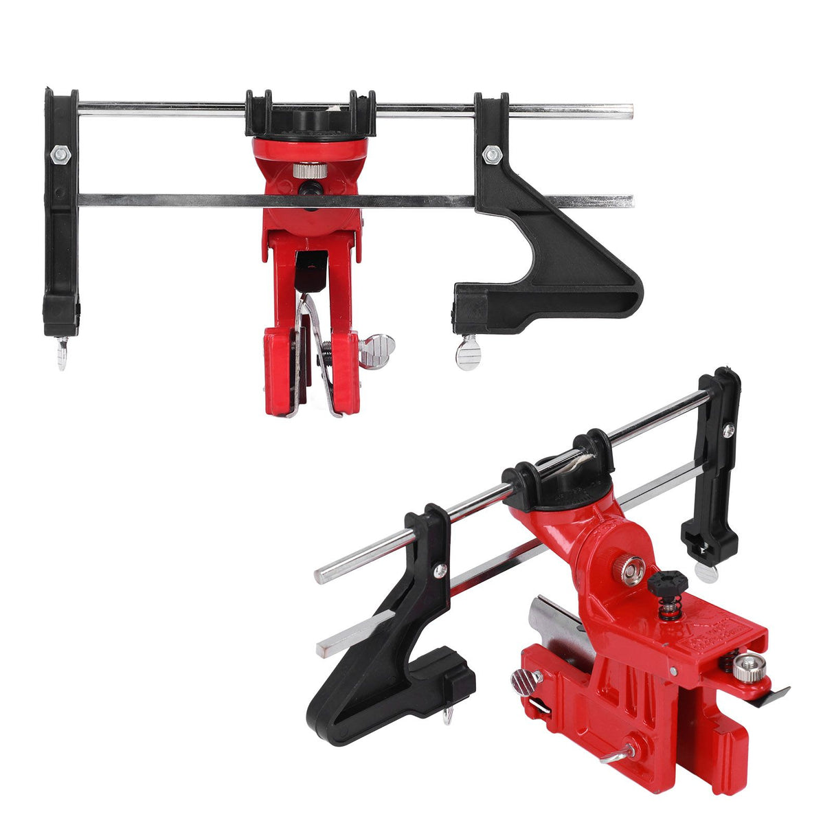Chain Sharpener Sharpening Stone Guide Bracket Adjustable Steel Red Rustproof for Home