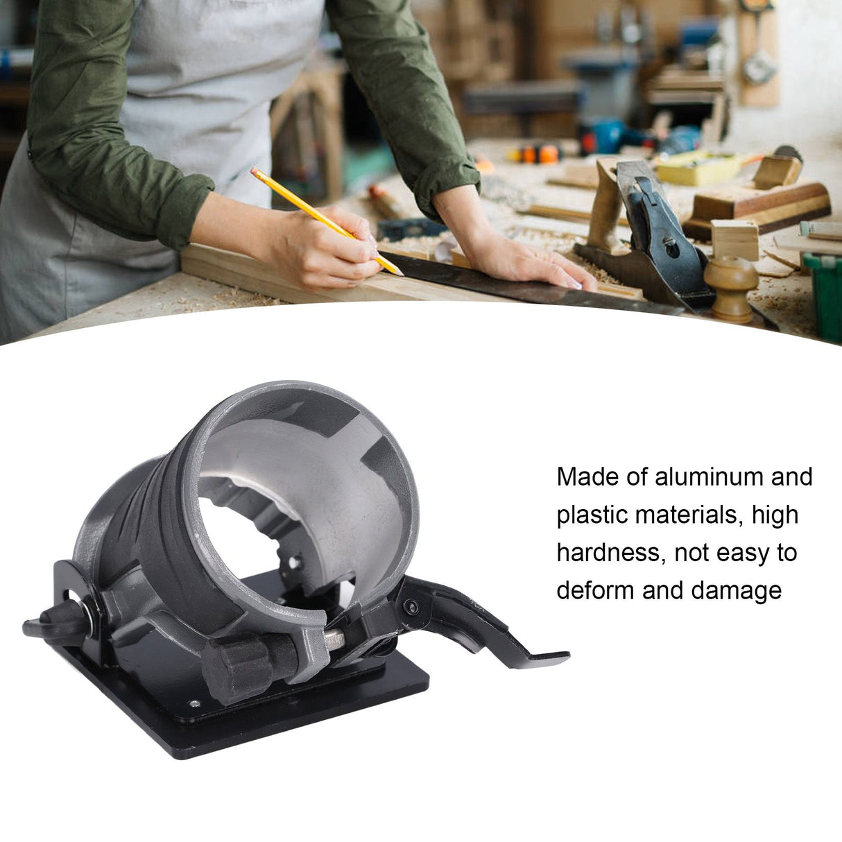 Electric Trimming Machine Base Aluminum Adjustable Woodworking Trimmer Base for Outdoor Garden