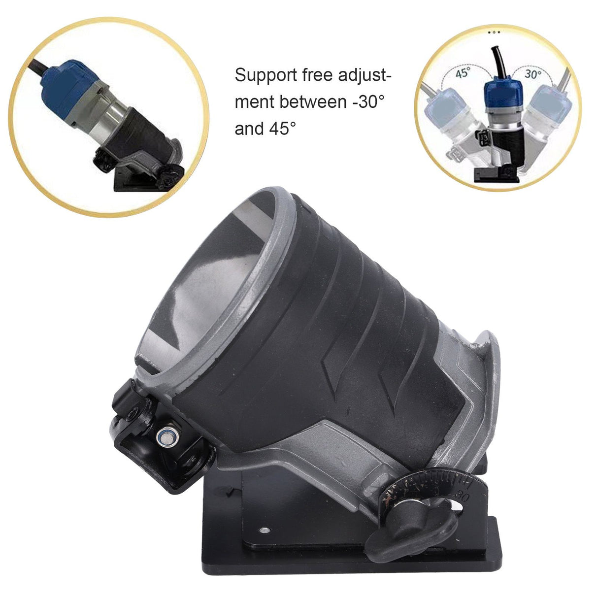 Electric Trimming Machine Base Aluminum Adjustable Woodworking Trimmer Base for Outdoor Garden