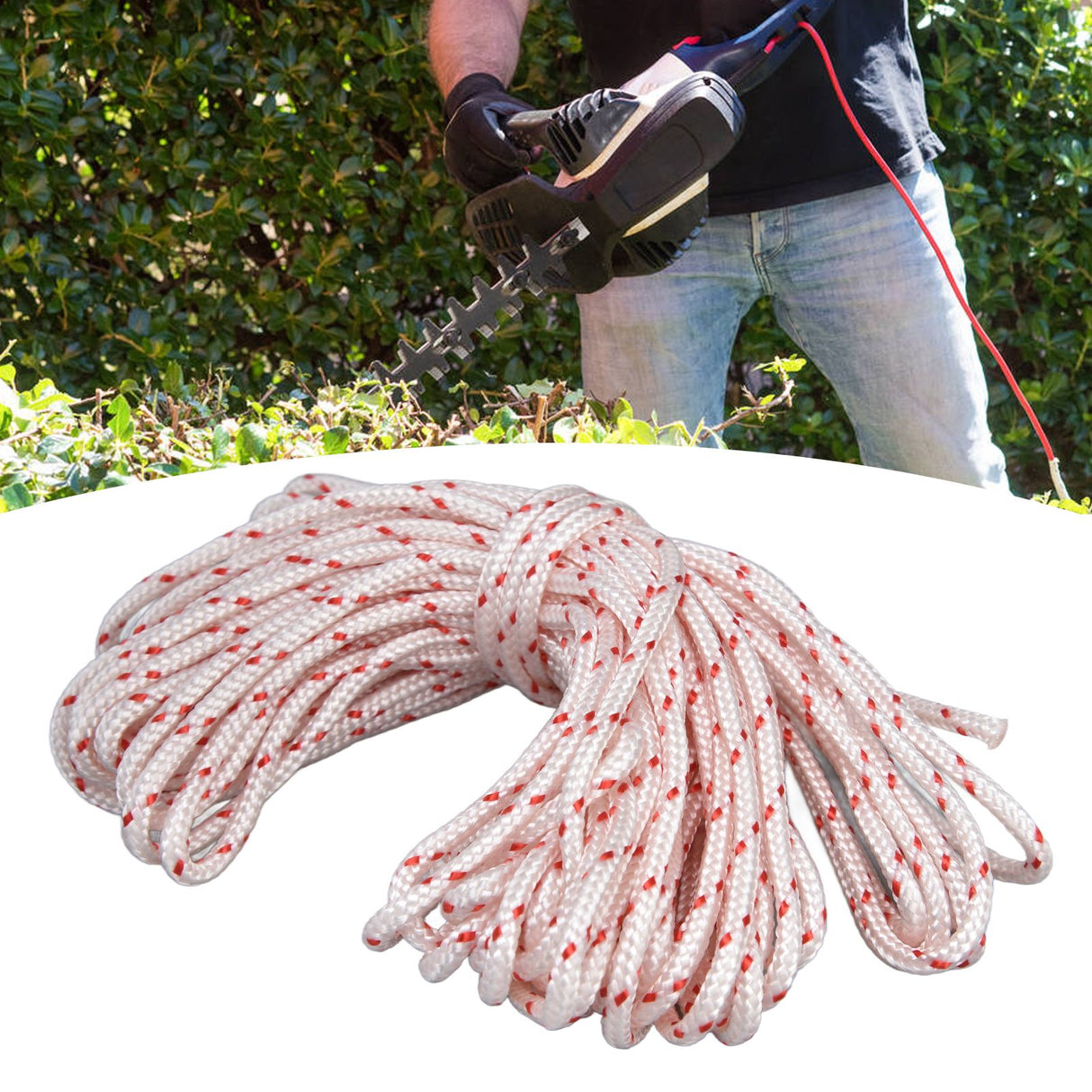 10M Nylon Starter Rope Lawn Mower Chainsaw Trimmer Starter Rope Pull Cord Replacement for STIHL4mm / 0.16in