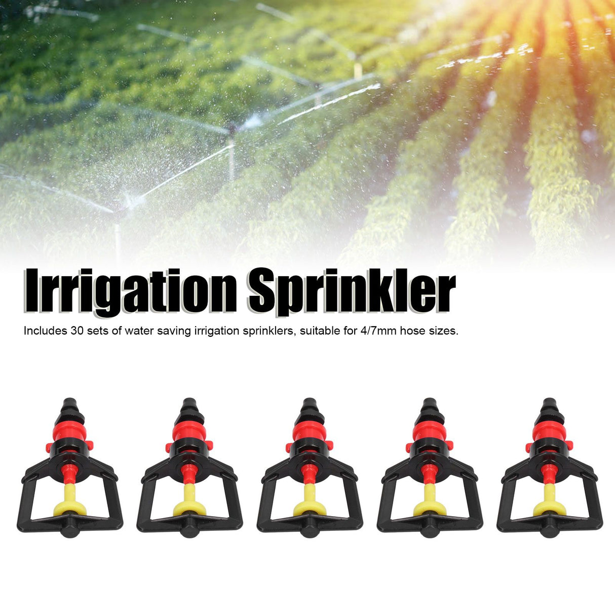 30 Sets Irrigation Sprinkler Water Saving Plastic Nozzle Connector Kit Garden Lawn Accessories