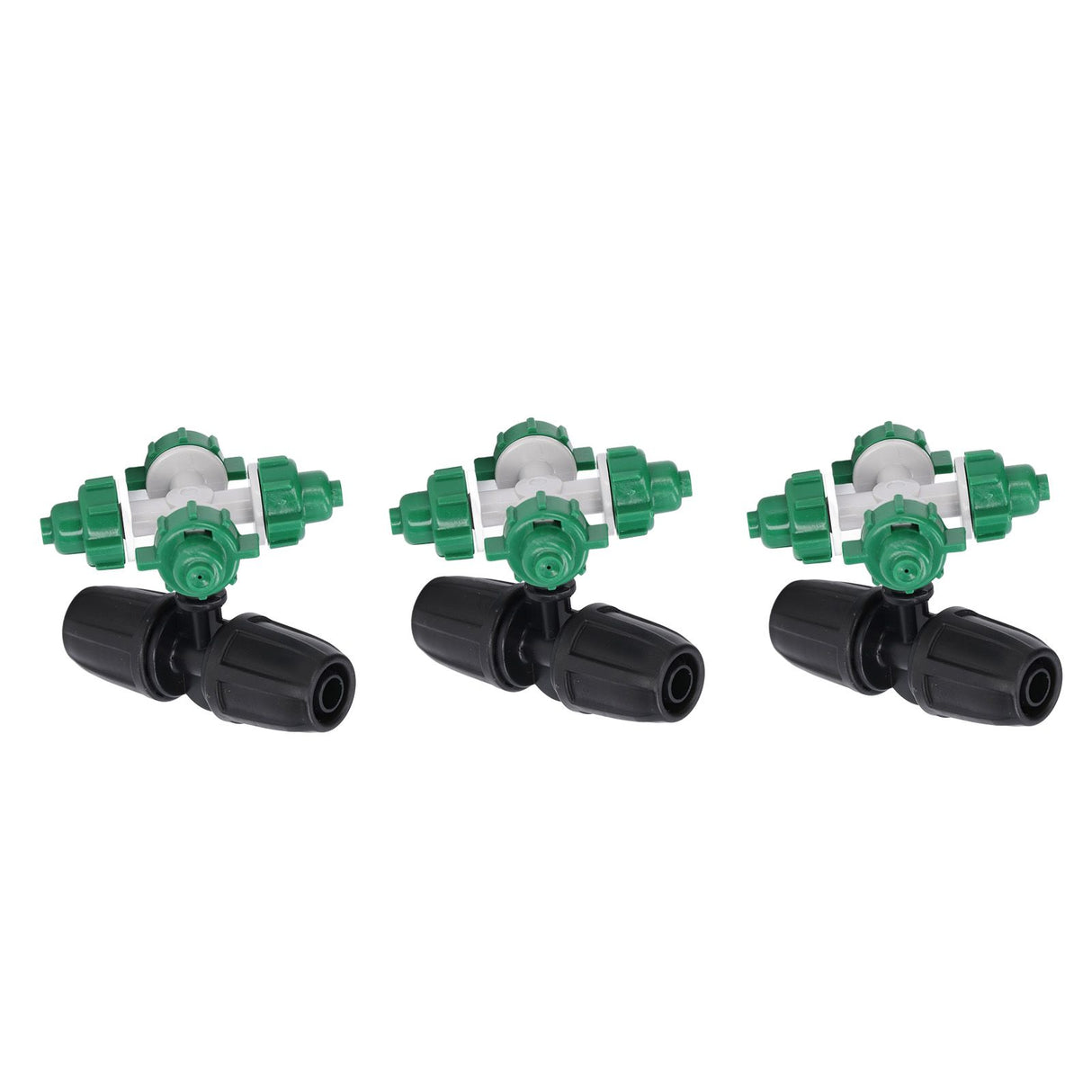 10 Sets Misting Nozzle Plastic Atomizing Cross Sprayer Accessory Kit for Irrigation