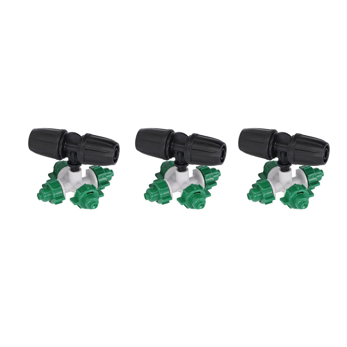 10 Sets Misting Nozzle Plastic Atomizing Cross Sprayer Accessory Kit for Irrigation