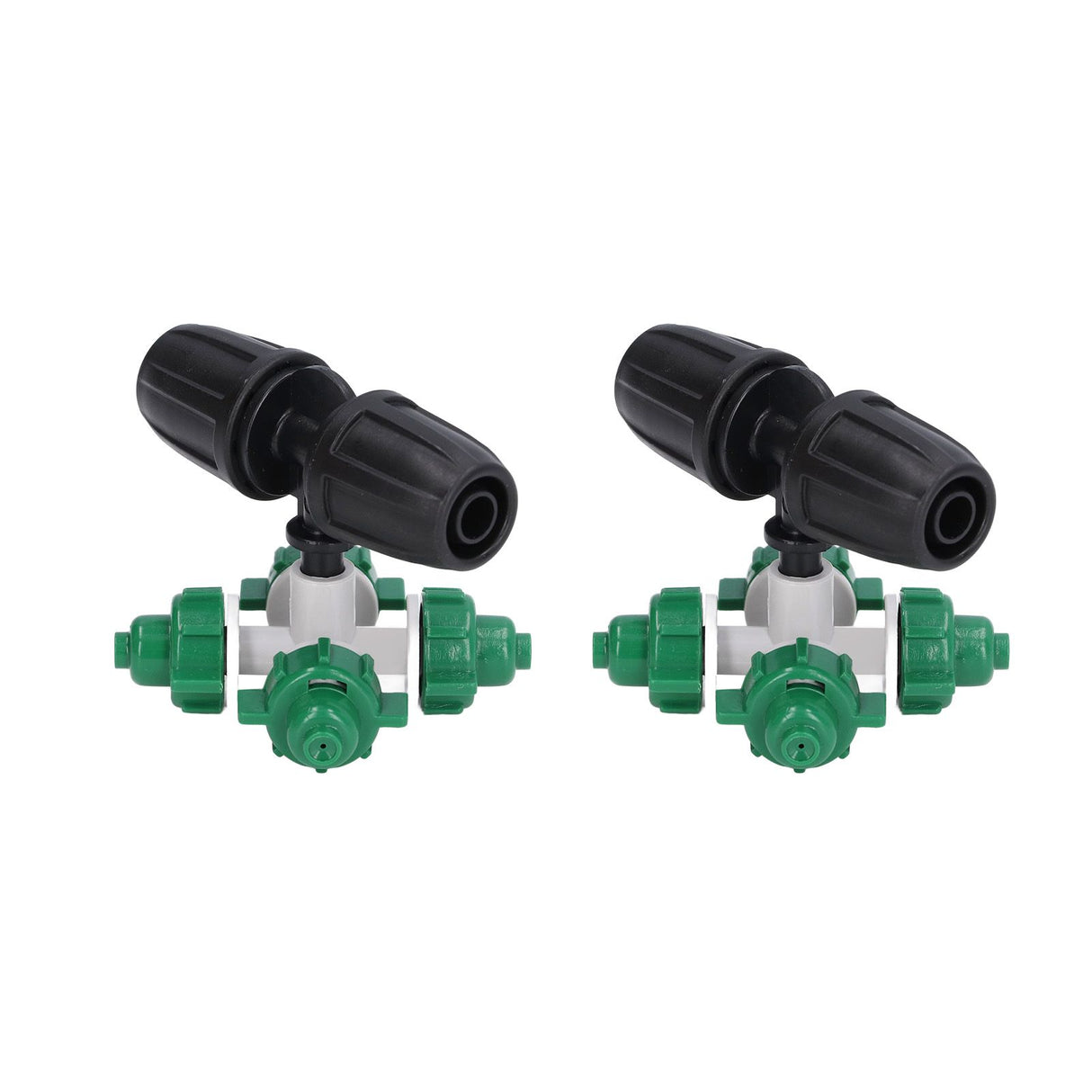 10 Sets Misting Nozzle Plastic Atomizing Cross Sprayer Accessory Kit for Irrigation