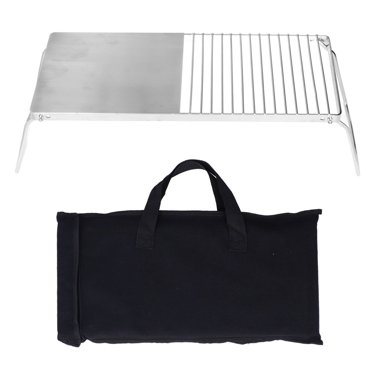 Grill Stand Multifunctional Folding Stainless Steel Outdoor Kitchen Stand for BBQ Grilling Camping Trip Travel