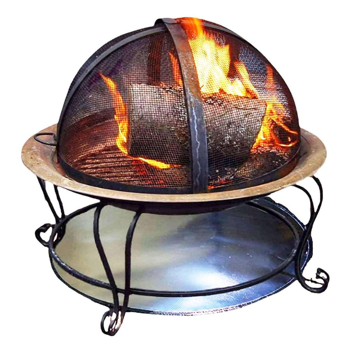 Fire Pit Mat Heat Resistant Grill Deck Protector Double Sided Round Lawn Mat for Outdoor Camping101.5cm / 40in