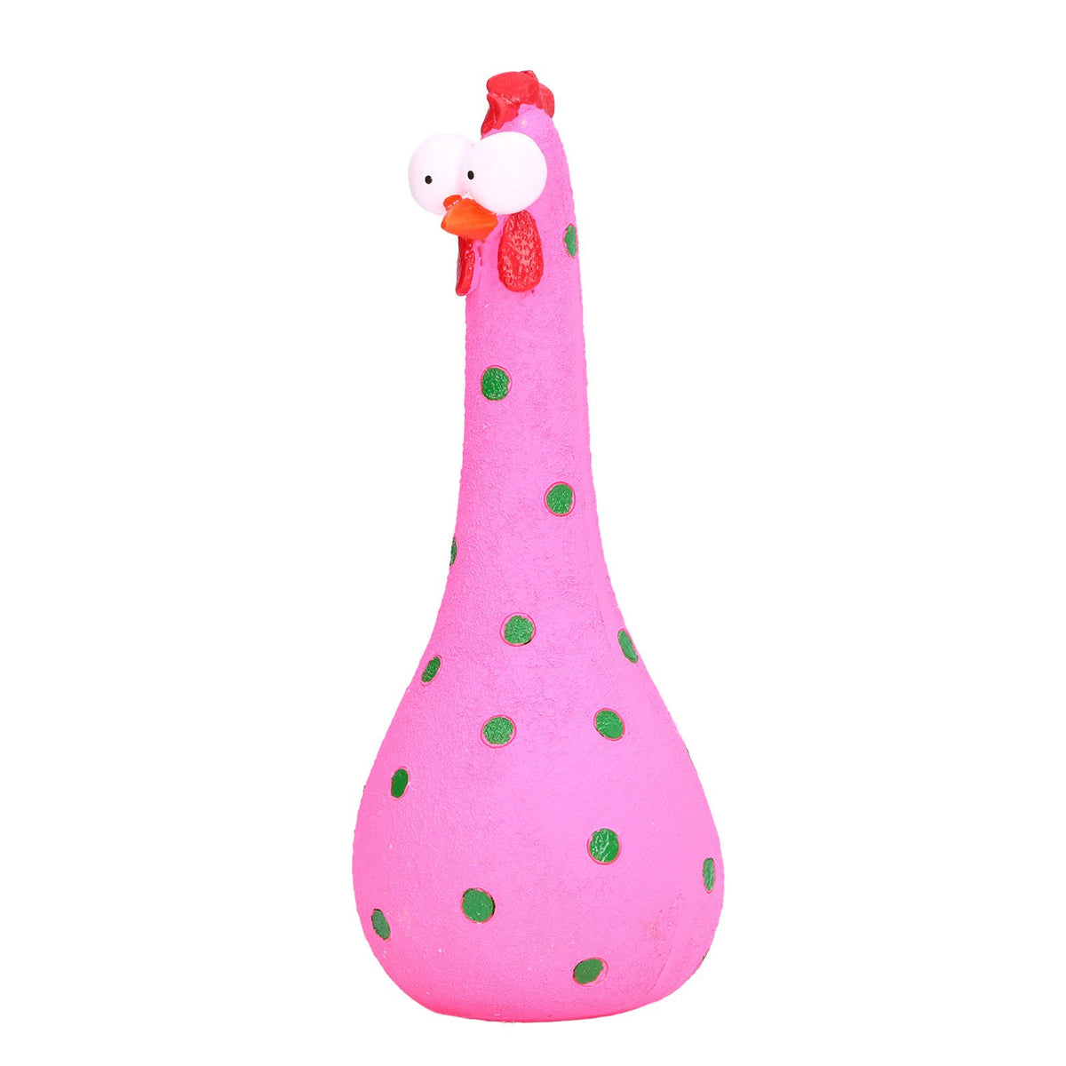 Chicken Statue Long Neck Microlandschaft Hand Crafted Resin Animal Garden Statues for Garden Yard Art DecorationPink