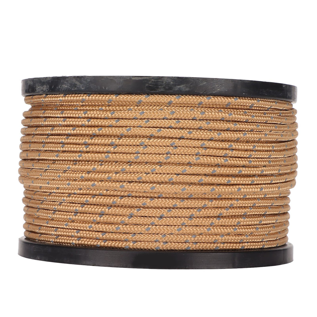 Camping Tent Rope 50 Meters High Density Anti UV Wear Resistant Khaki Reflective Outdoor Camping Rope