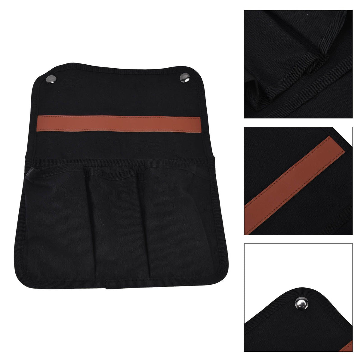 Storage Hanging Bag Portable Light Weight Side Multifunctional Chair Armrest Storage Bag for Outdoor Camping PicnicBlack