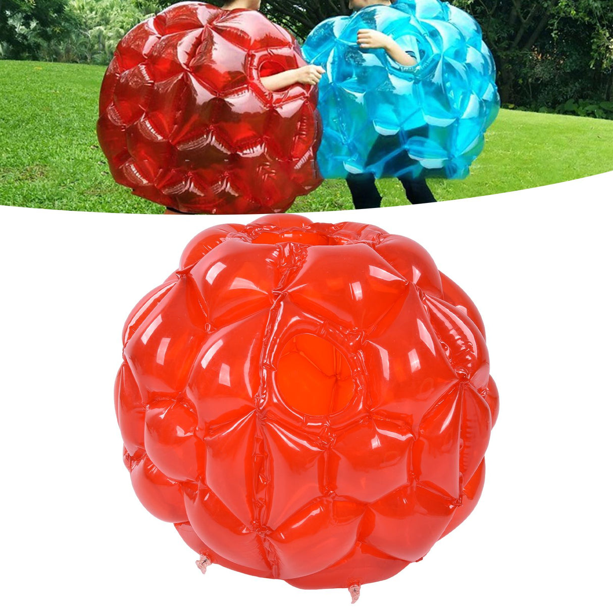 Inflatable Bumper Ball 23.6inch Foldable Portable Body Bubble Ball for Family Gathering Games Barbecues Birthdays