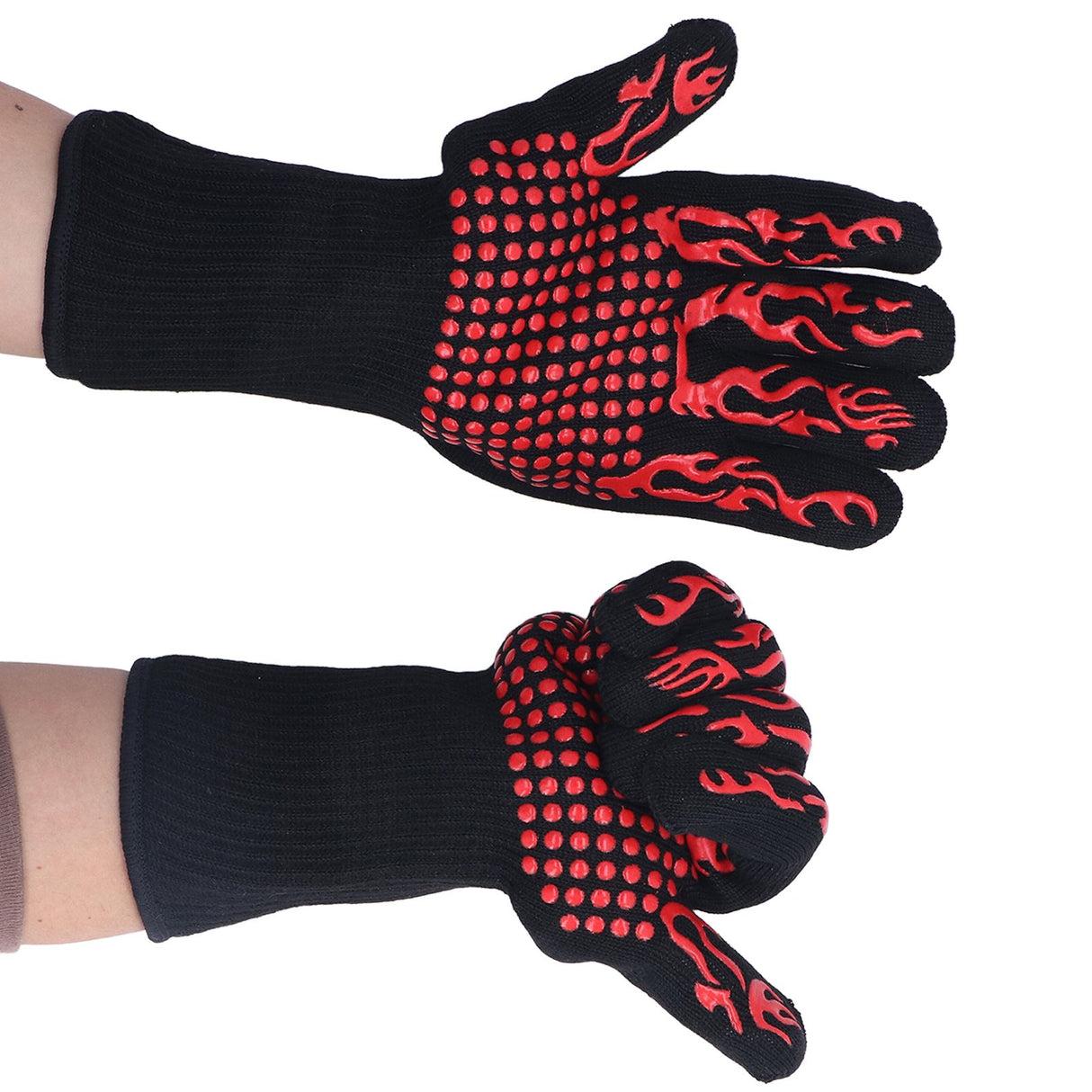 800 ℃ Heat Resistant Gloves Washable Insulation Fireproof Gloves for Outdoor BBQ Grilling