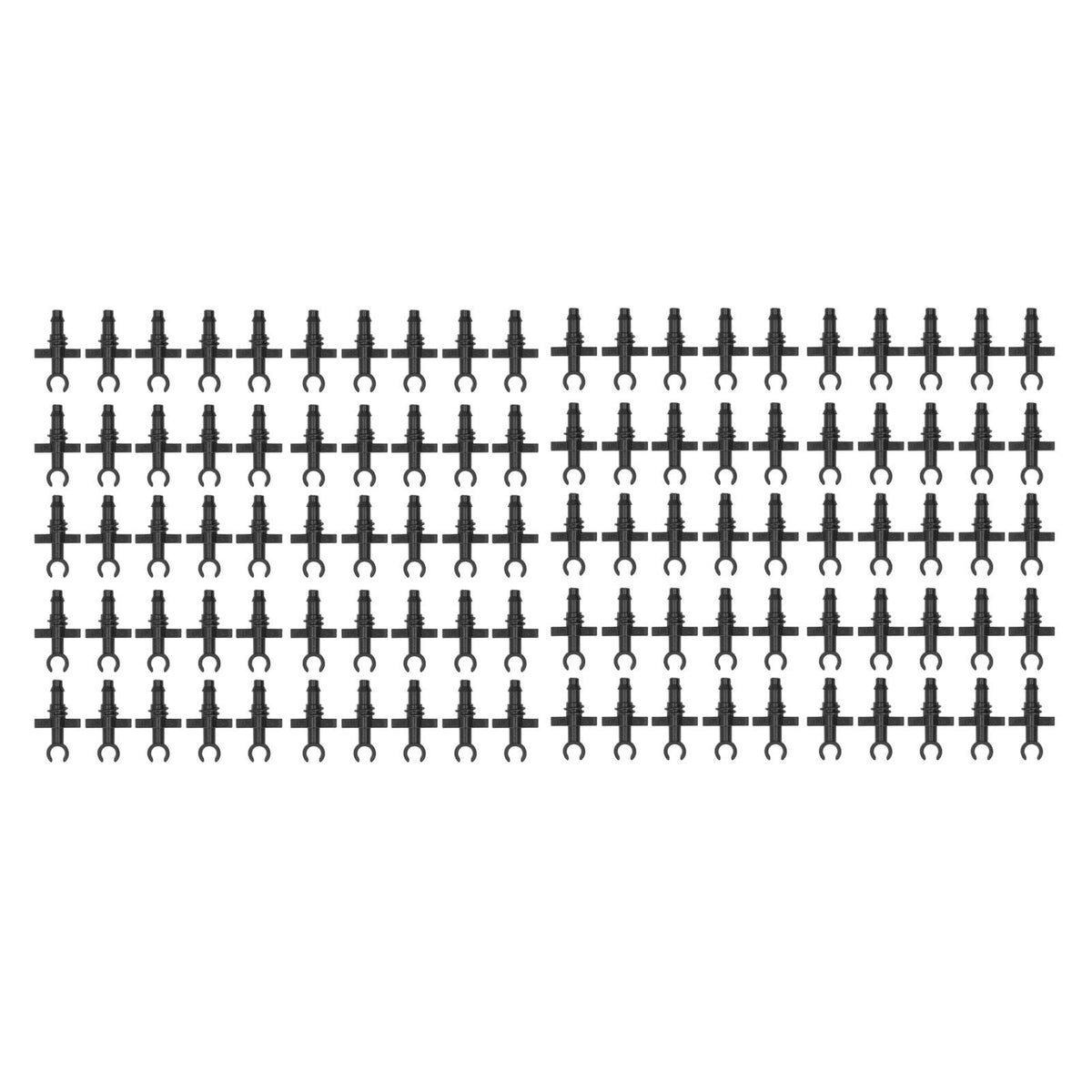 100Pcs 4/7mm Hose Micro Barbed End Plugs Irrigation Fitting Kit for Gardens Landscaping Lawns
