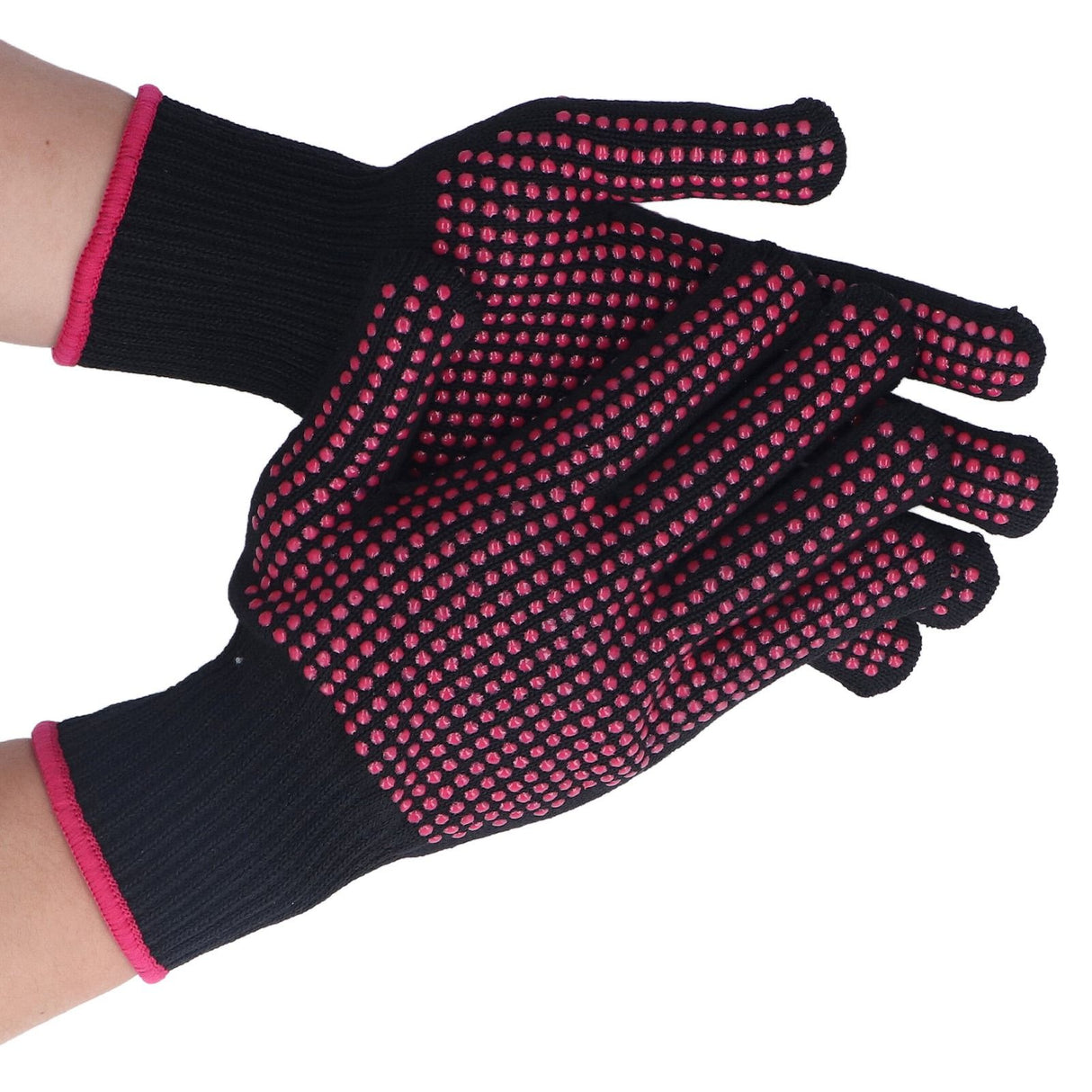 2 Pairs Cut Resistant Gloves Kitchen Gardening Safety Protection Tool for Wood CarvingPink 25cm