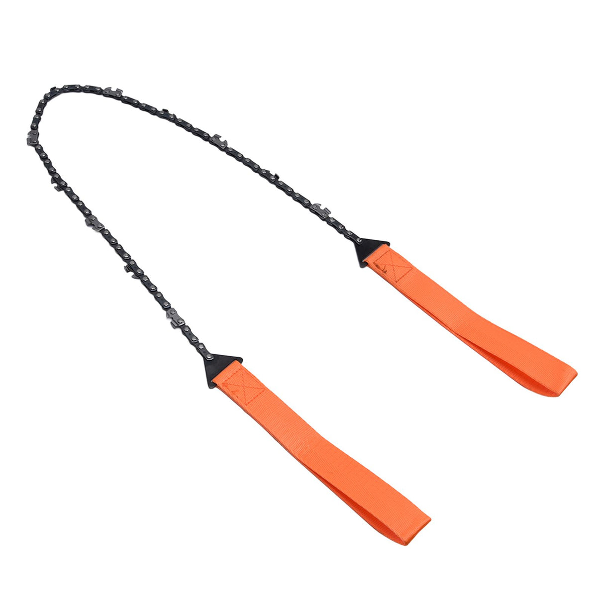 24 Inch Outdoor Pocket Chainsaw Survival Zipper Saw Hand Saw Chain Tool for Wood Cutting Orange
