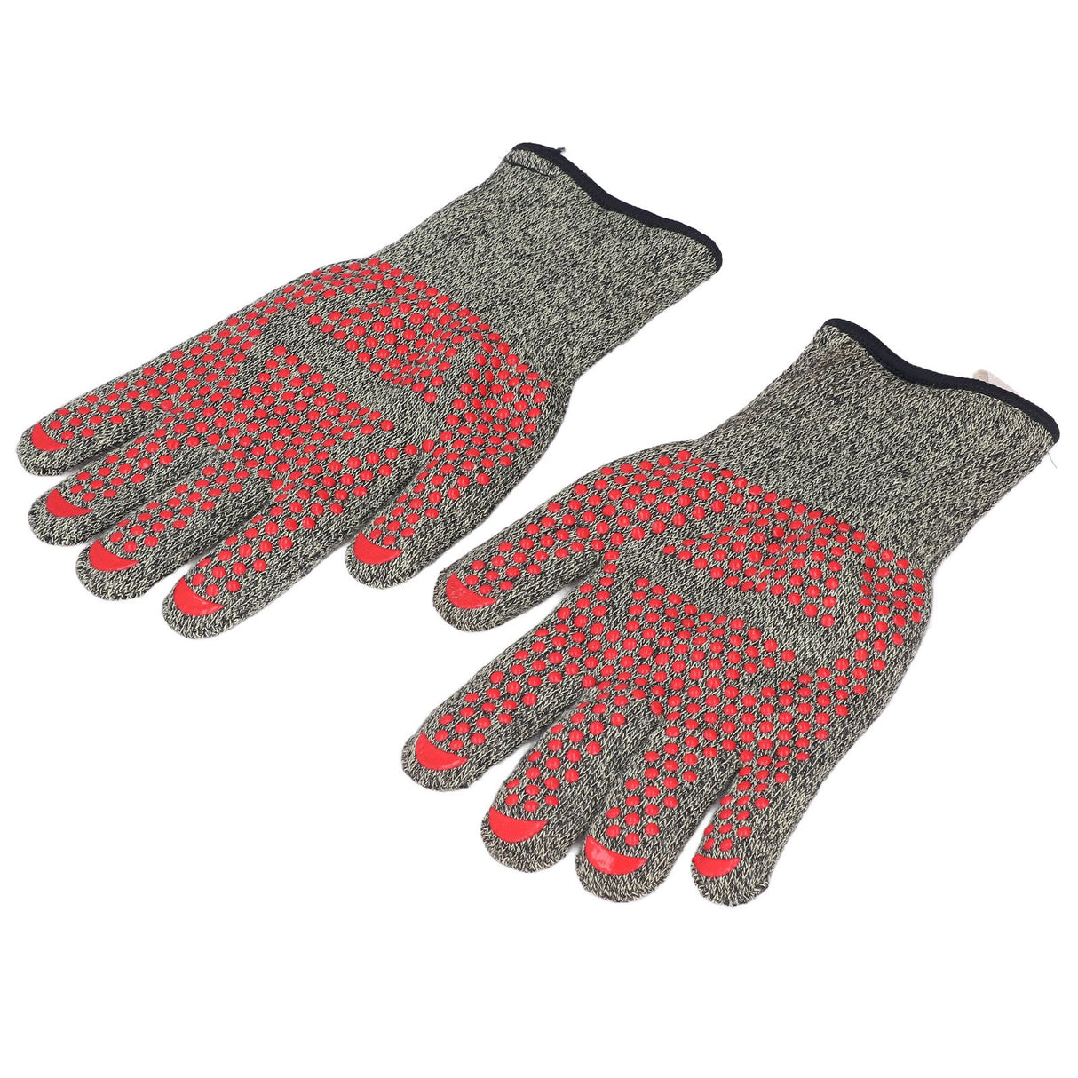 Heat Resistant Gloves Aramid Silicone Cotton BBQ Grill Oven Mitts 500℃ High Temperature Resistance 30cm