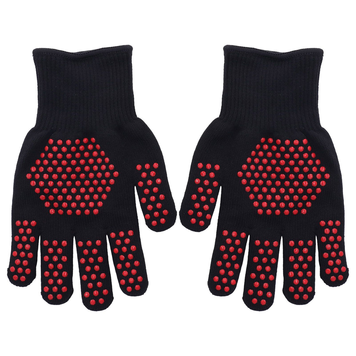 Heat Resistant Gloves 25cm Separate Fingers Hot Proof Mitts Cooking Tool for BBQ Welding