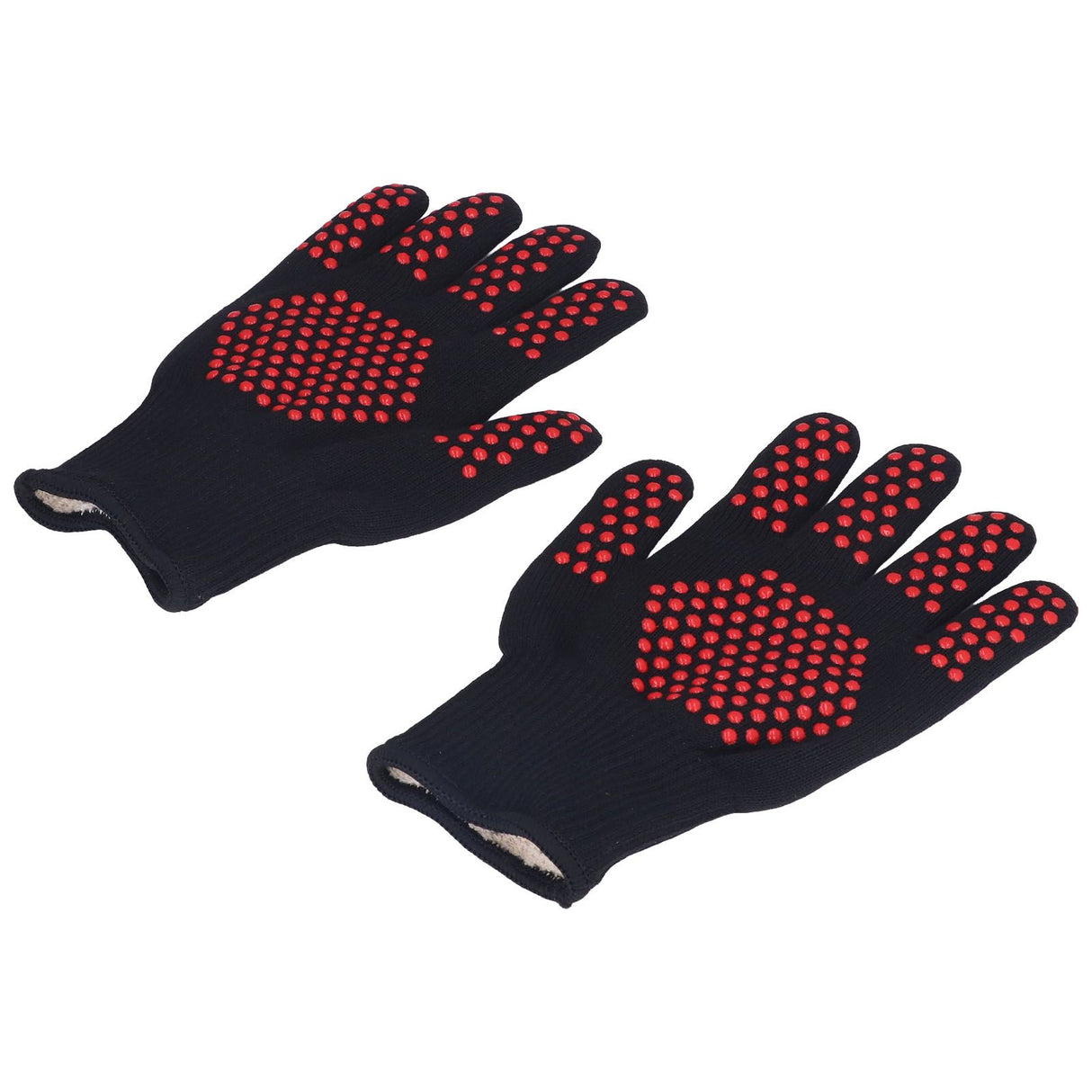 Heat Resistant Gloves 25cm Separate Fingers Hot Proof Mitts Cooking Tool for BBQ Welding