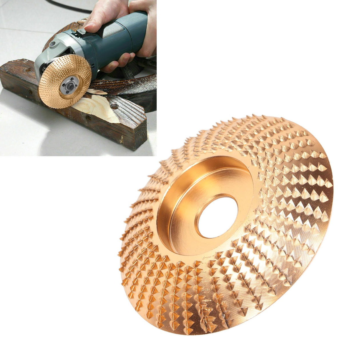 Grinding Wheel High Carbon Steel Saw Disc Quick Clearing Wear Resistant Curved Gold Woodworking Grinder Disc