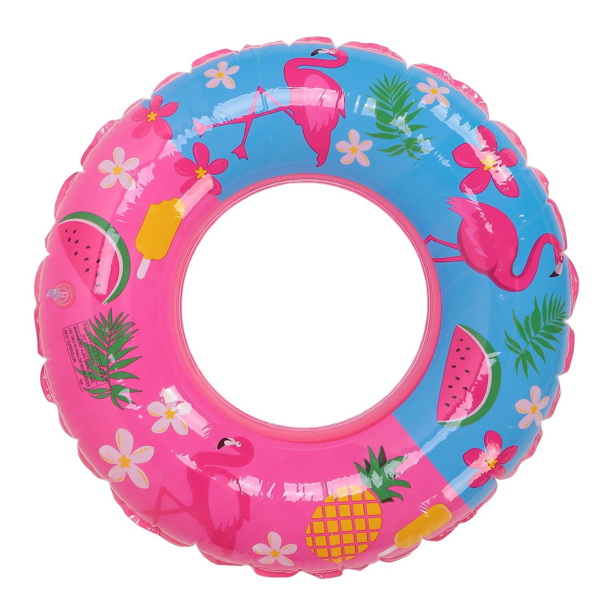 Swimming Floats Pink Flamingo Pattern Thickened Eco Friendly PVC Portable Round Pool Floats for Girl