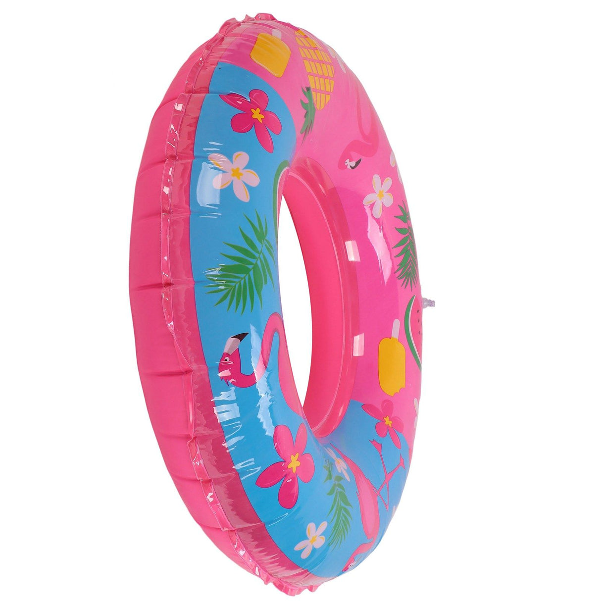 Swimming Floats Pink Flamingo Pattern Thickened Eco Friendly PVC Portable Round Pool Floats for Girl