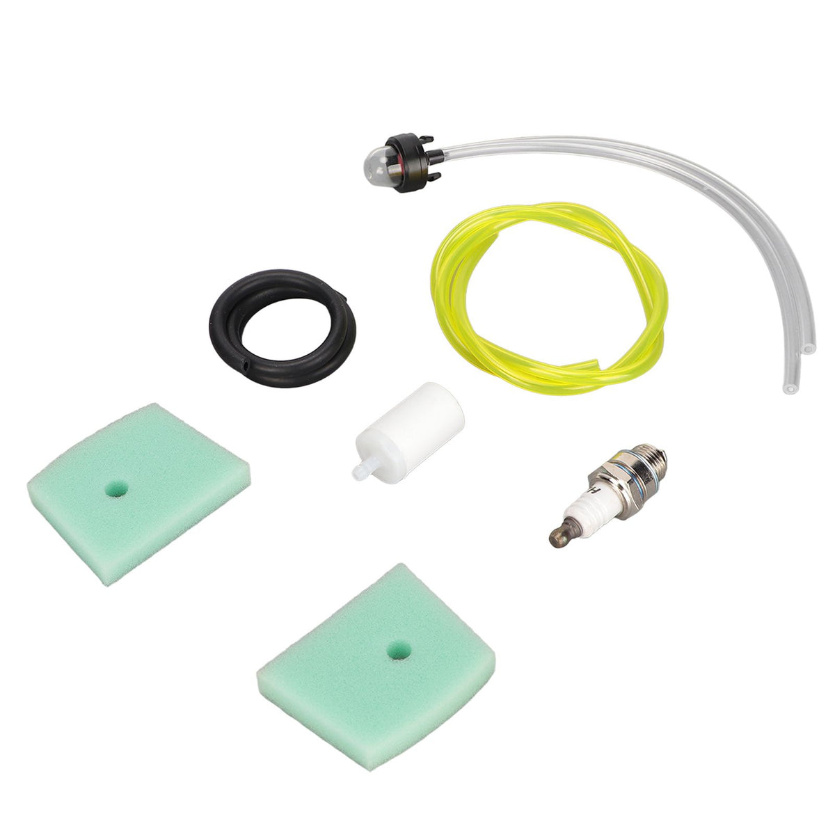530047721 Air Filter Fuel Filter with Spark Plug Primer Bulb for Husqvarna 123L 322C Chainsaw