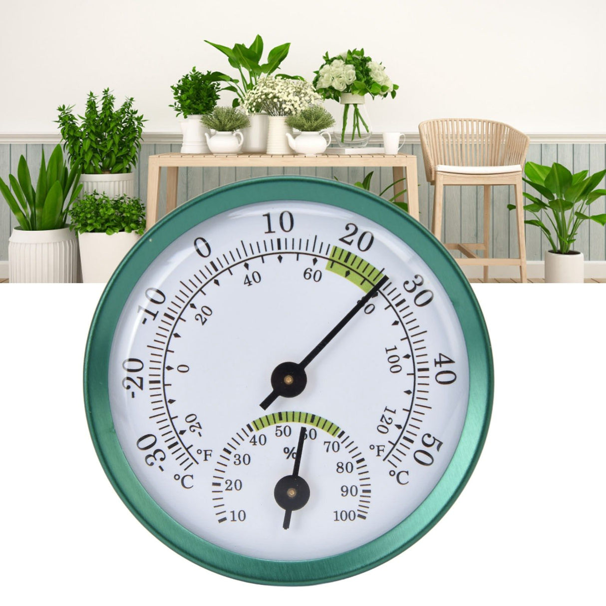Temperature Humidity Meter Mini Wall Hanging Thin Transparent Dial Large Screen Temperature Humidity Tester