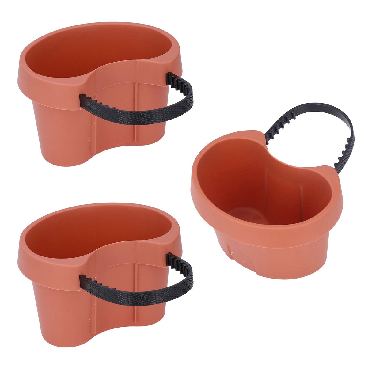 Flower Pot with Adjustable Strap Plastic Drain Pipe Flower Container Succulent Seedling Pot for Outdoor Balcony