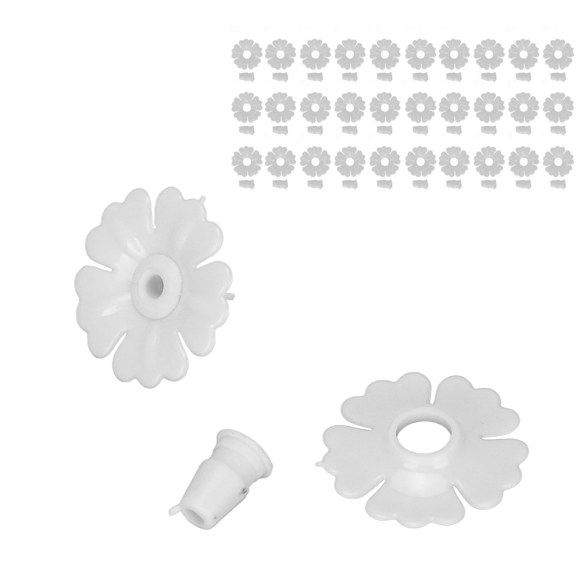 30 Set Hummingbird Feeder Flowers Hanging Bird Feeding Ports Replacement Parts Garden SuppliesWhite
