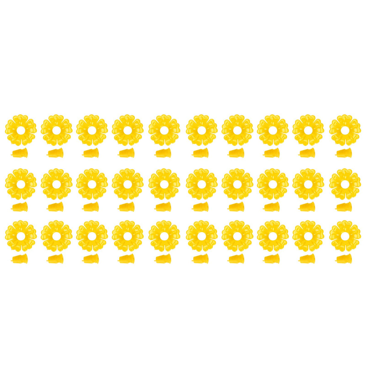 30 Set Hummingbird Feeder Flowers Hanging Bird Feeding Ports Replacement Parts Garden SuppliesYellow