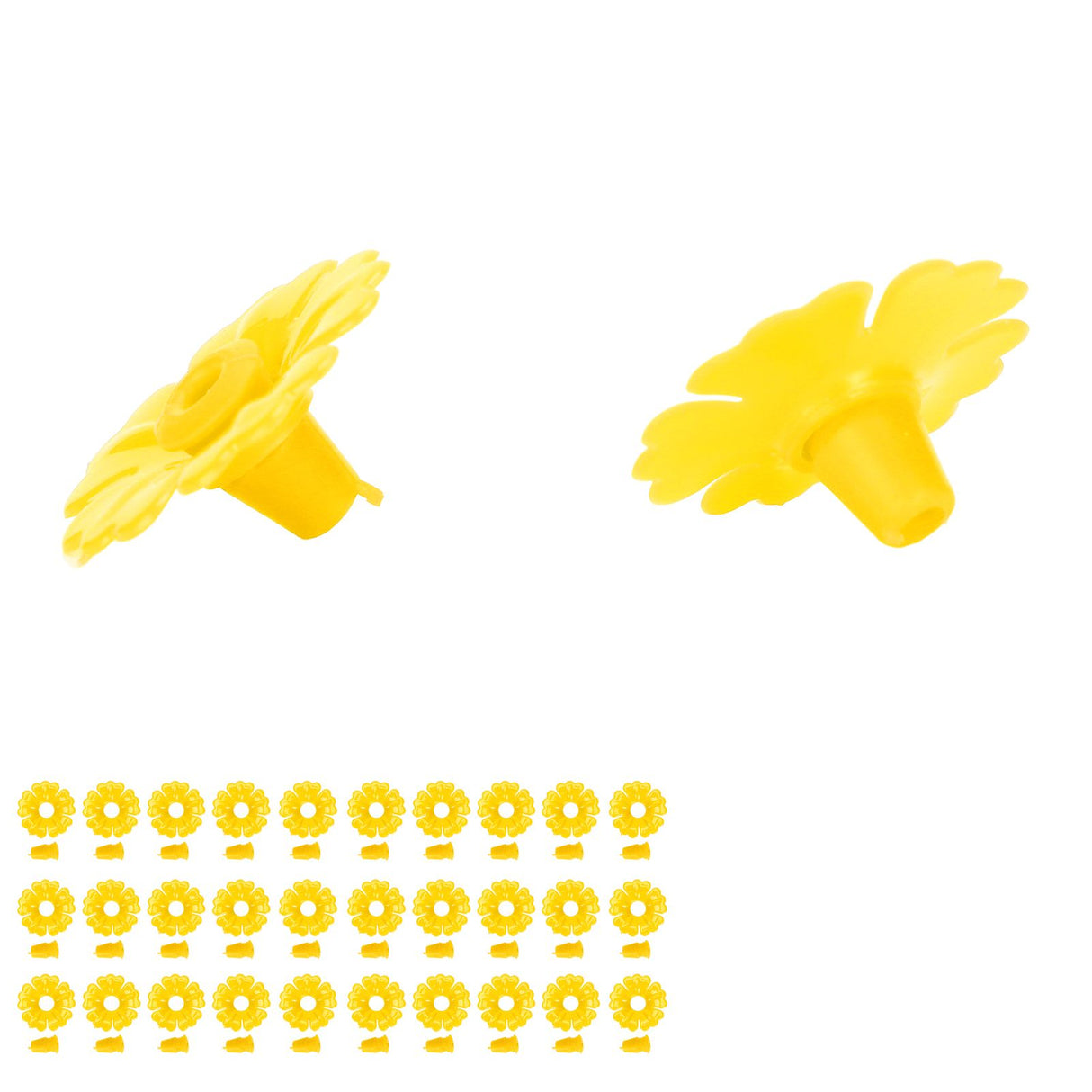 30 Set Hummingbird Feeder Flowers Hanging Bird Feeding Ports Replacement Parts Garden SuppliesYellow