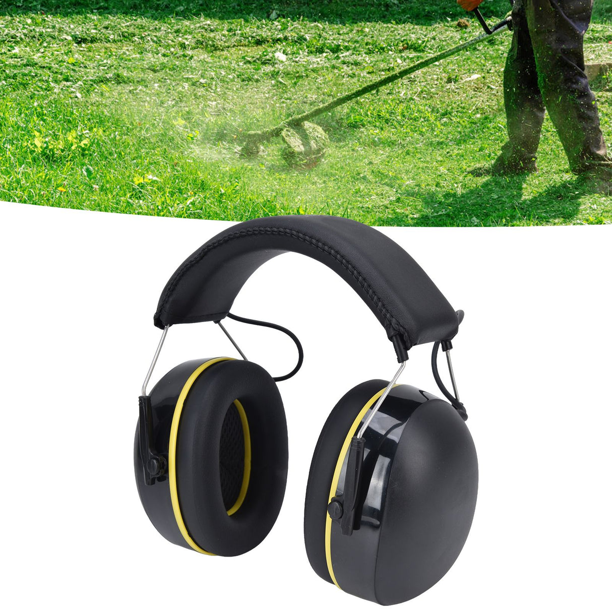 Hearing Protection Earmuffs 5V/1A Noise Canceling Multifunctional Ear Protection Earmuffs for Gardening Black
