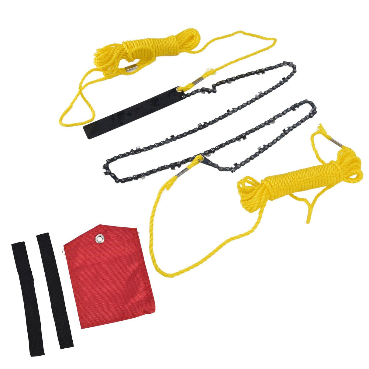 48 Inch Tree Limb Hand Rope Chain Saw 63 Teeth High Hardness Comfortable Handle Folding Pocket Chainsaw for Tree Pruning
