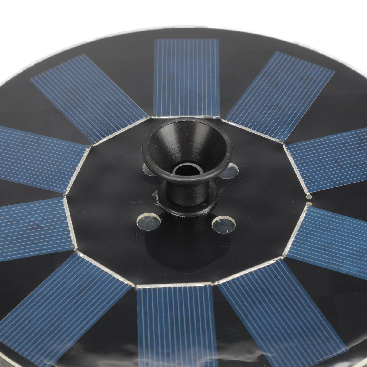 Solar Fountain Round 1.4W Floating Solar Landscape Fountain with Lights for Pool Pond Garden Decoration Black