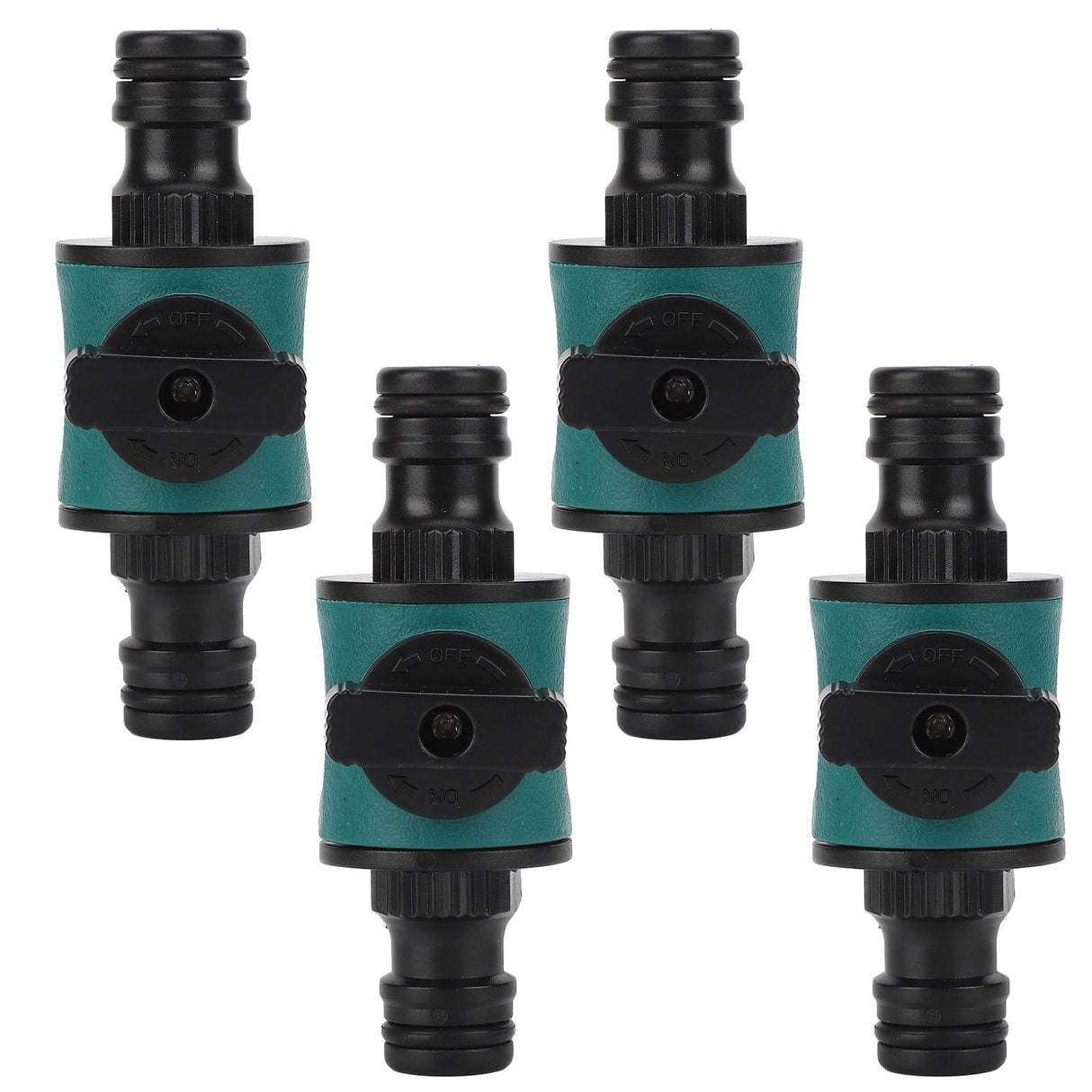 4pcs Hose Quick Connector Plastic Leakage Proof Dual Head Garden Hose Adapter for Irrigation System