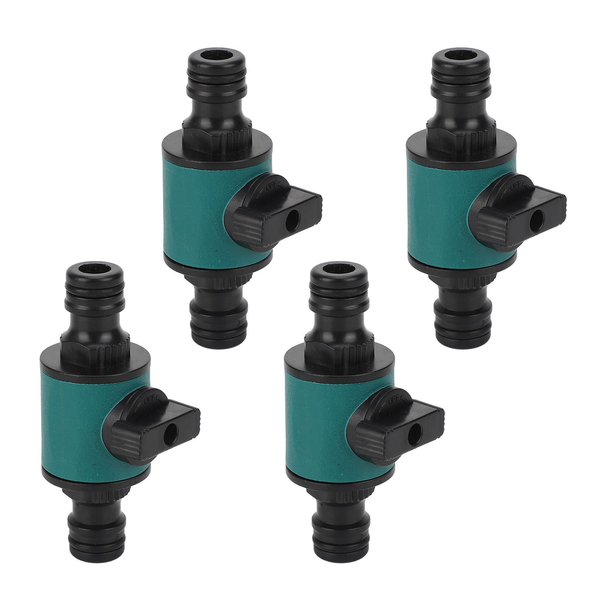 4pcs Hose Quick Connector Plastic Leakage Proof Dual Head Garden Hose Adapter for Irrigation System