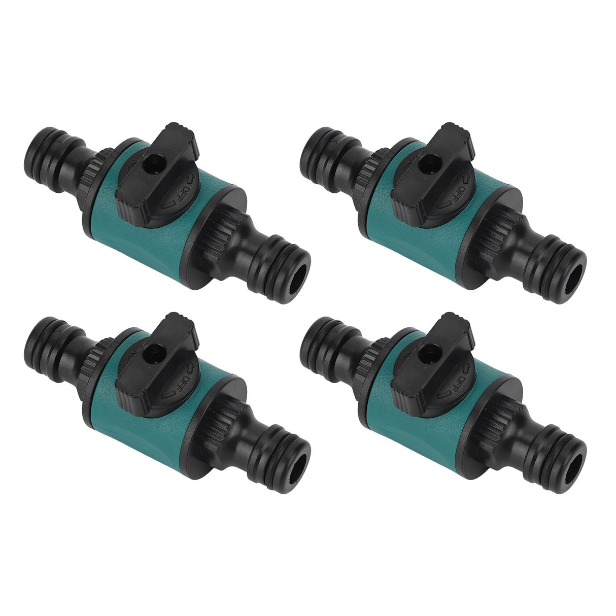 4pcs Hose Quick Connector Plastic Leakage Proof Dual Head Garden Hose Adapter for Irrigation System
