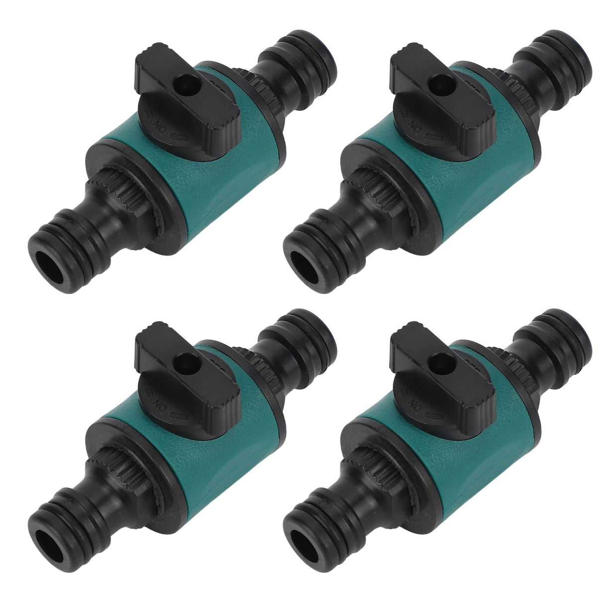 4pcs Hose Quick Connector Plastic Leakage Proof Dual Head Garden Hose Adapter for Irrigation System