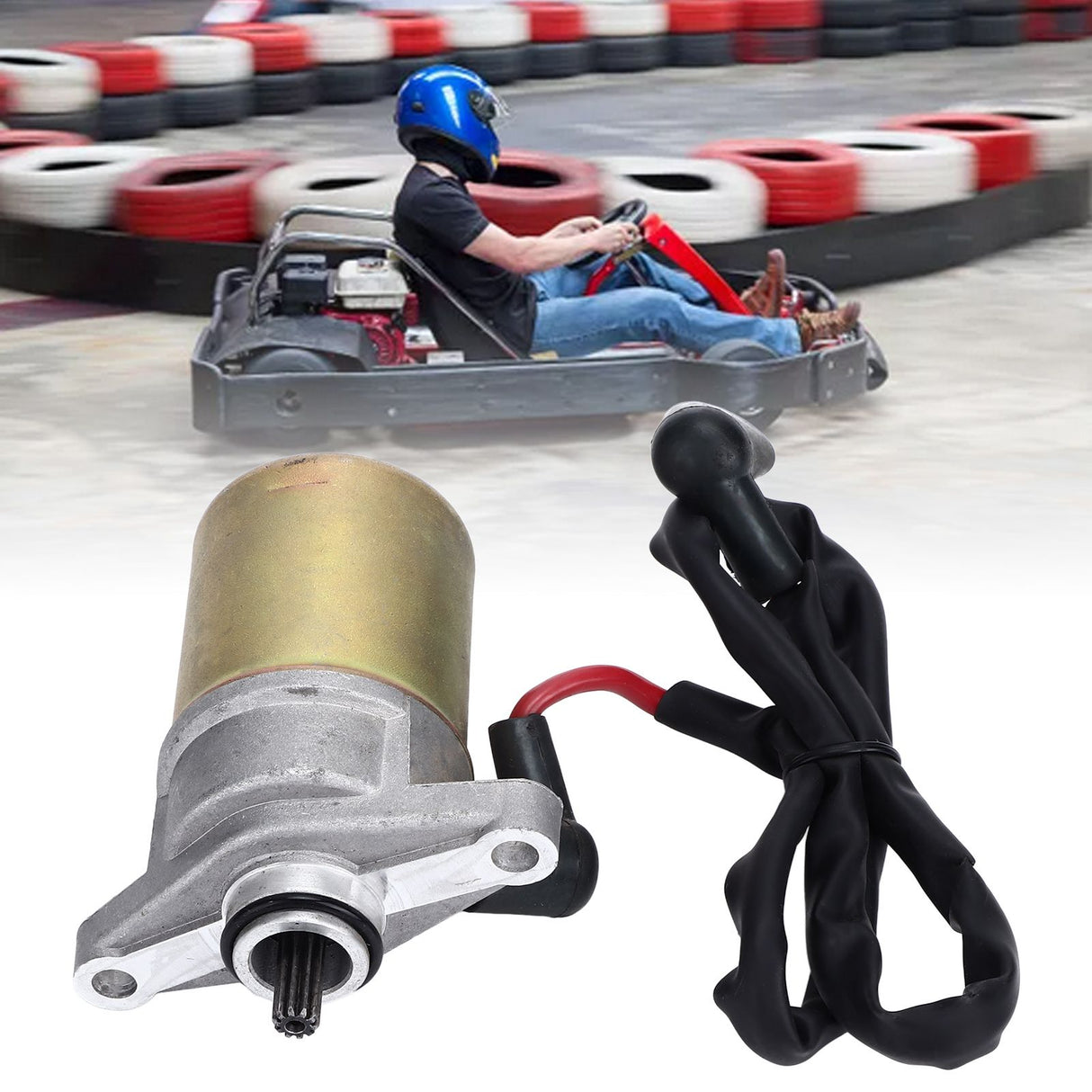 GY6 50CC Starter Motor with Wire Durable Copper 4 Stroke 139QMB 139QMA GY6 50CC Starting Motor for Scooter ATV Go Kart