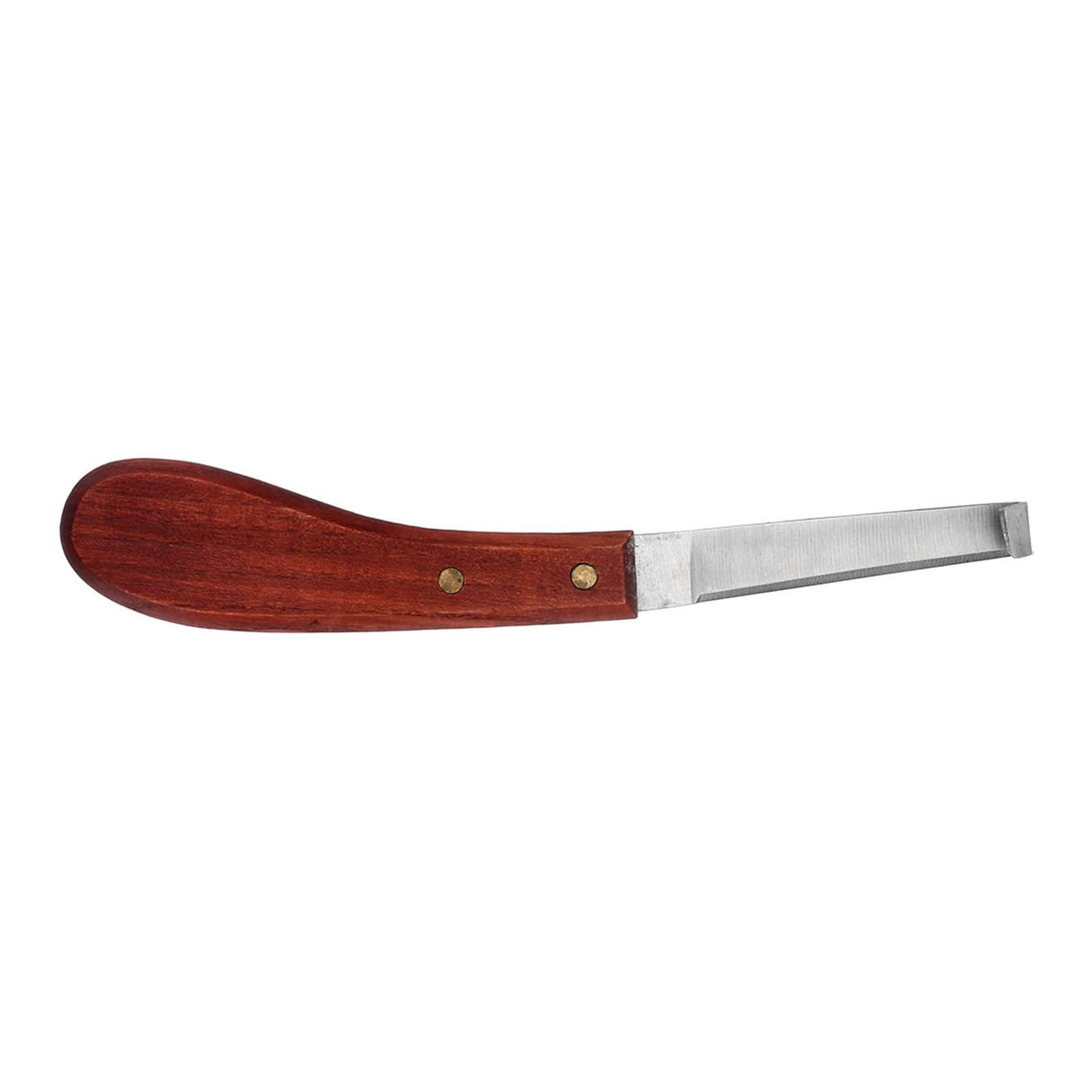 Horse Hoof Knife Hoof Trimming Tool with Wooden Handle Stainless Steel Blade for Farm Single Edged Left Hand