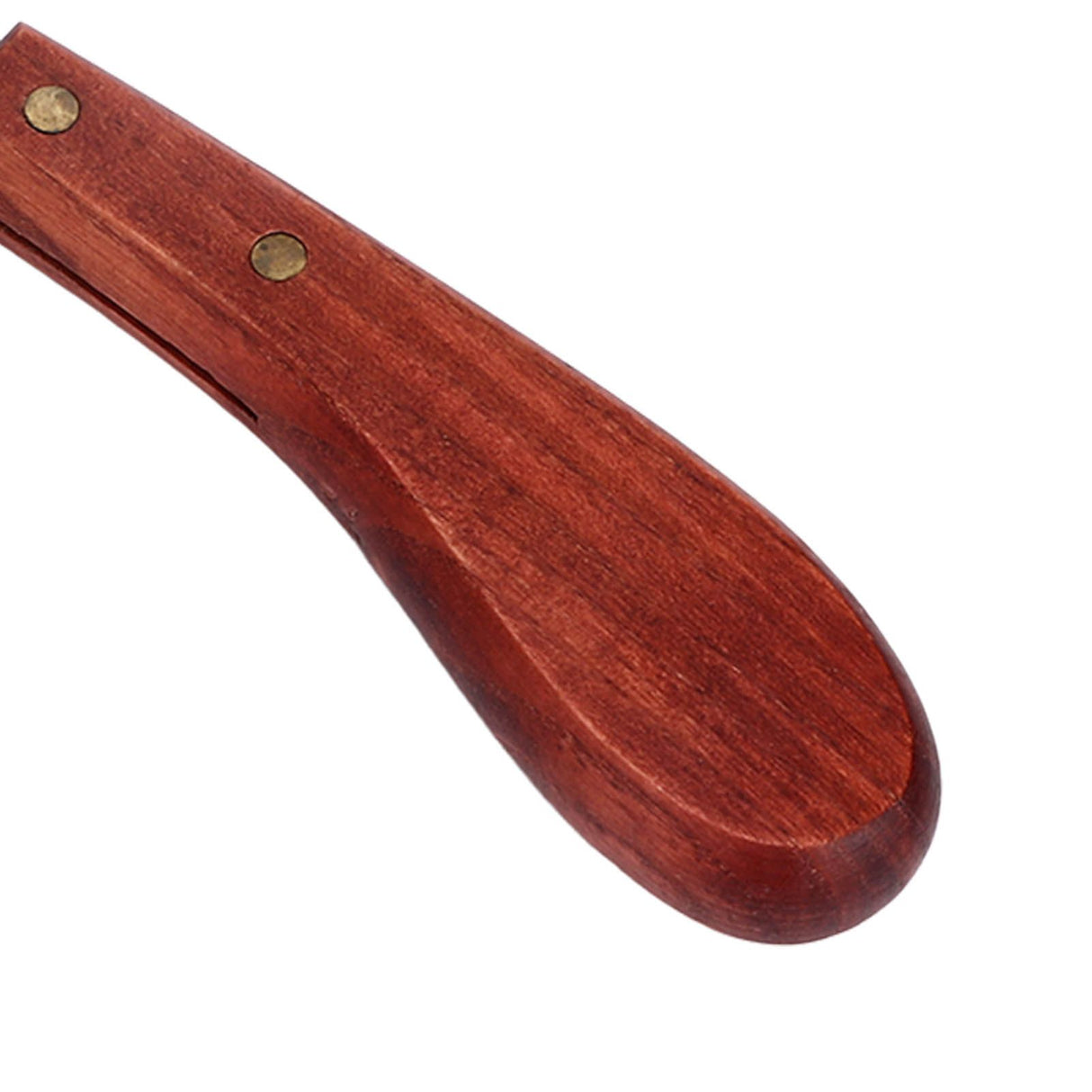 Horse Hoof Knife Hoof Trimming Tool with Wooden Handle Stainless Steel Blade for Farm Single Edged Left Hand