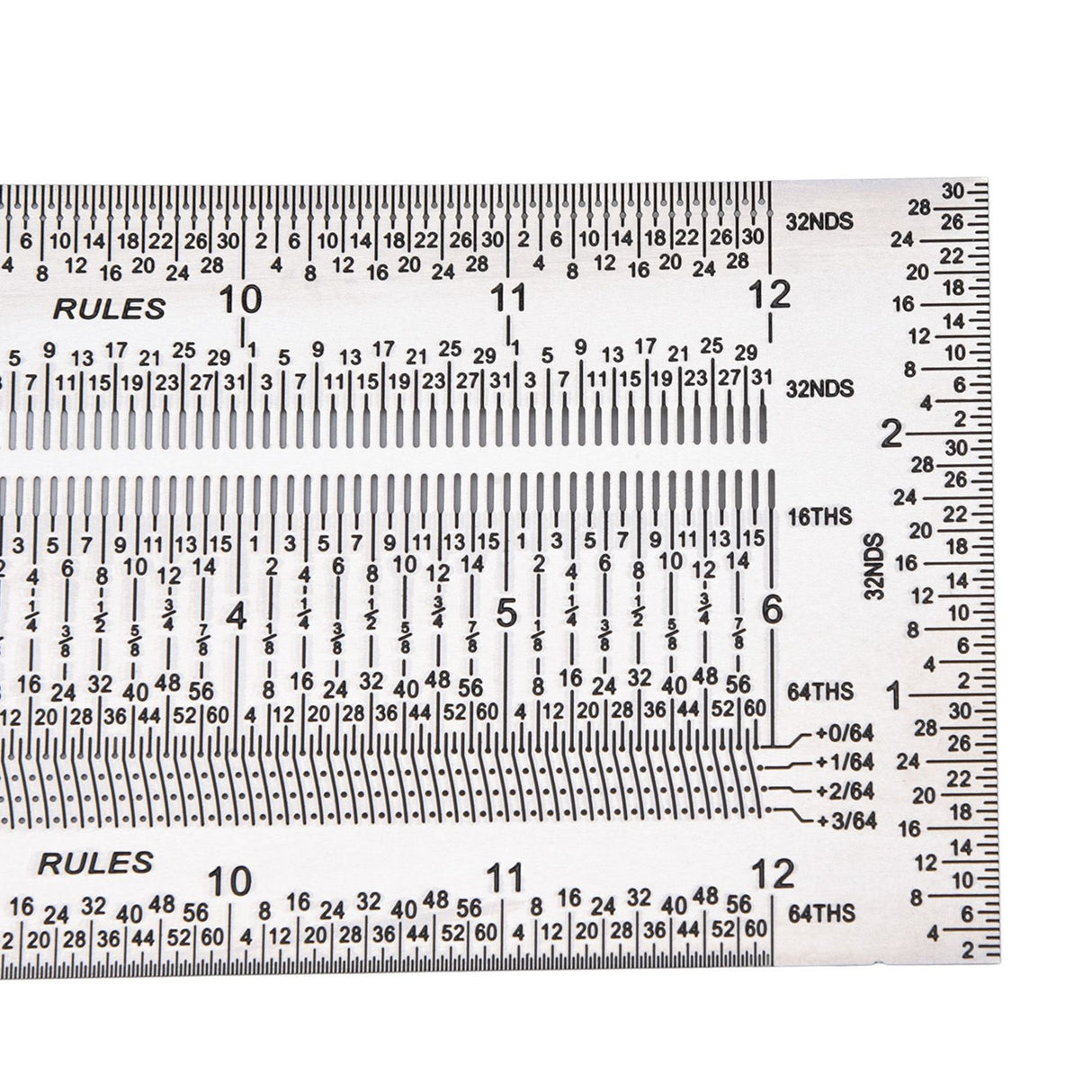 T Rule Stainless Steel Silver Scribing Ruler Woodworking Measuring Tool Positioning Gauge 12in