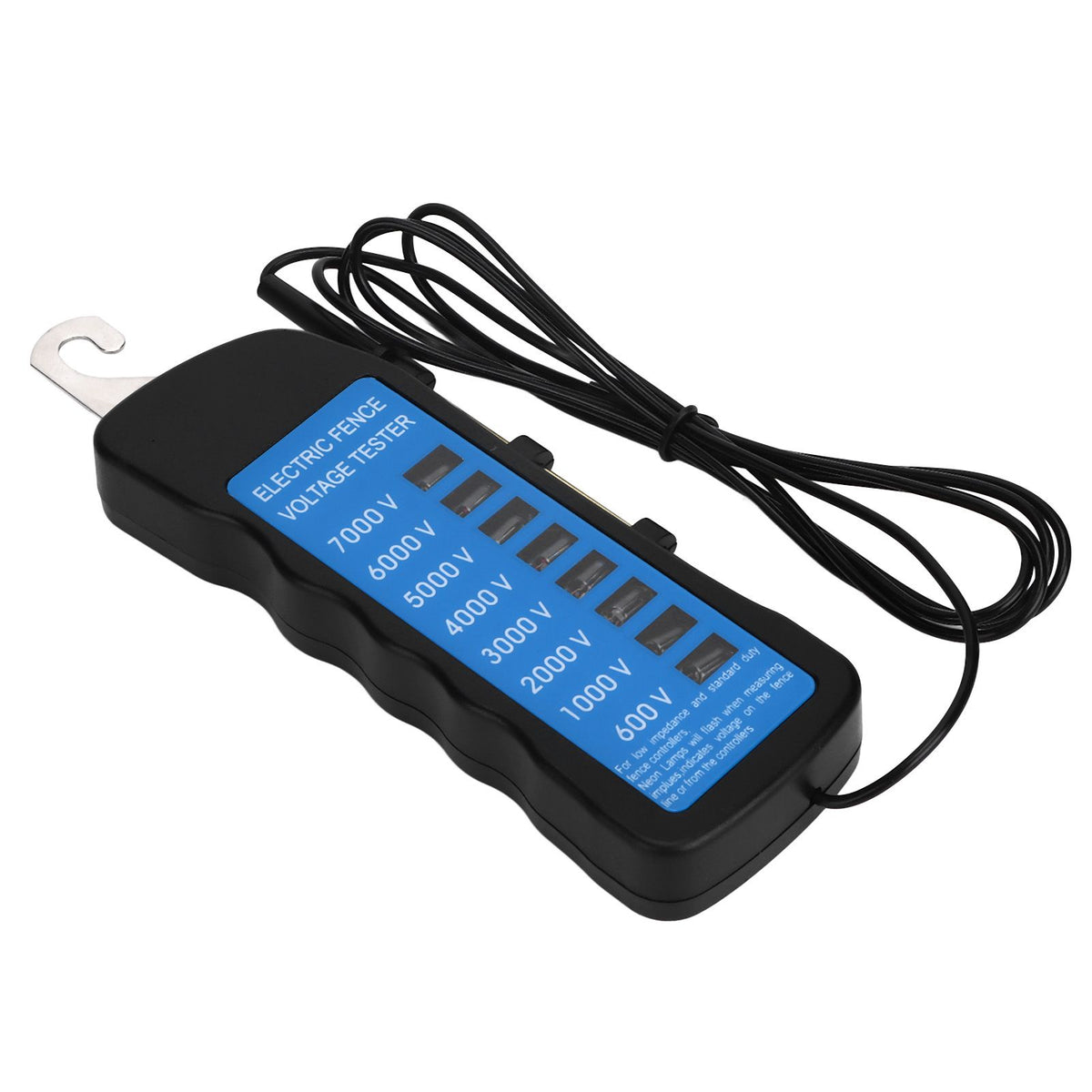 Electric Fence Tester Multi Light Voltage Detection Portable for Farm Supply Fencing ABS 7000V