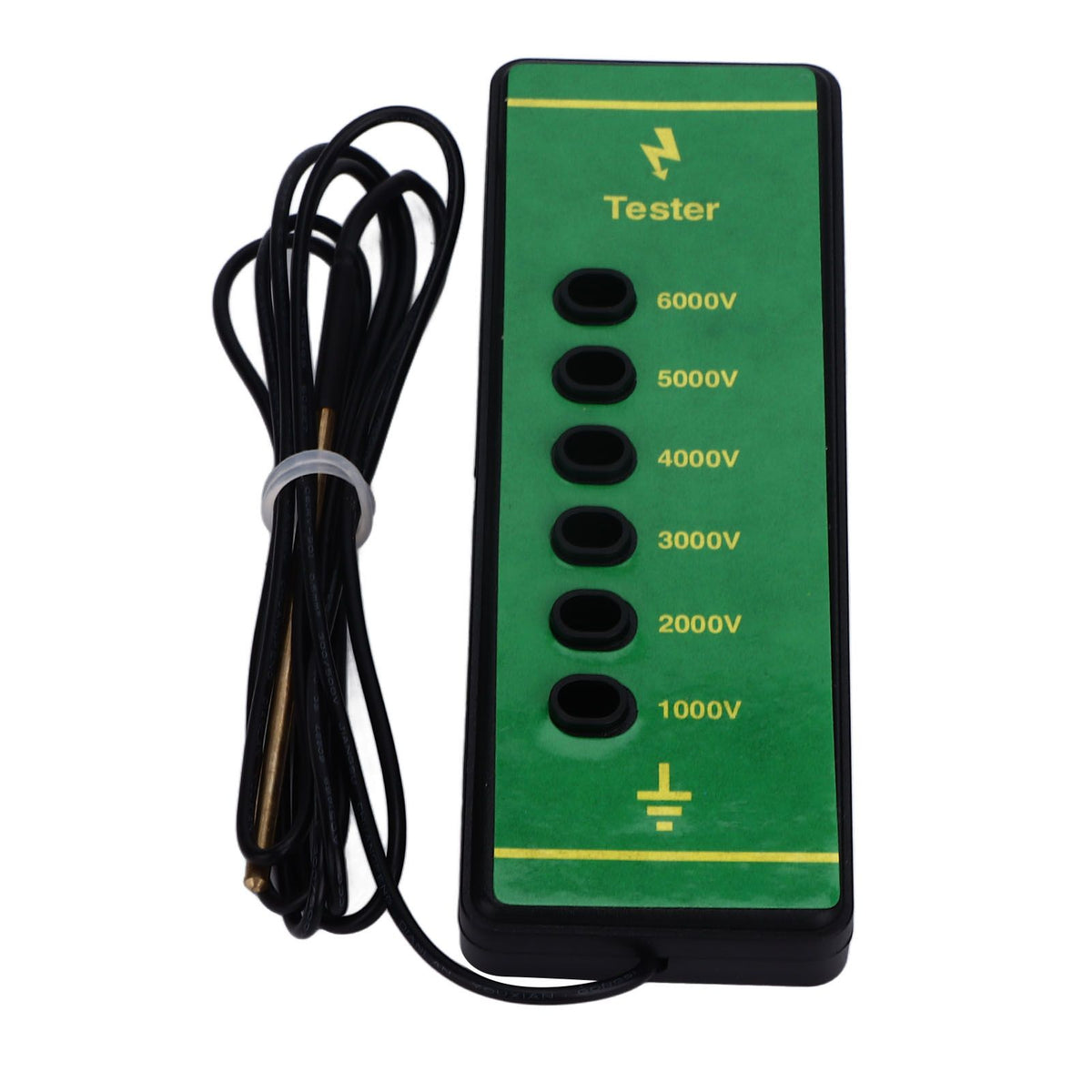 Electric Fence Voltage Tester 6 Indicator Light Maximum 6000V Animal Fence Fault Finder for Farms Livestock Enclosures