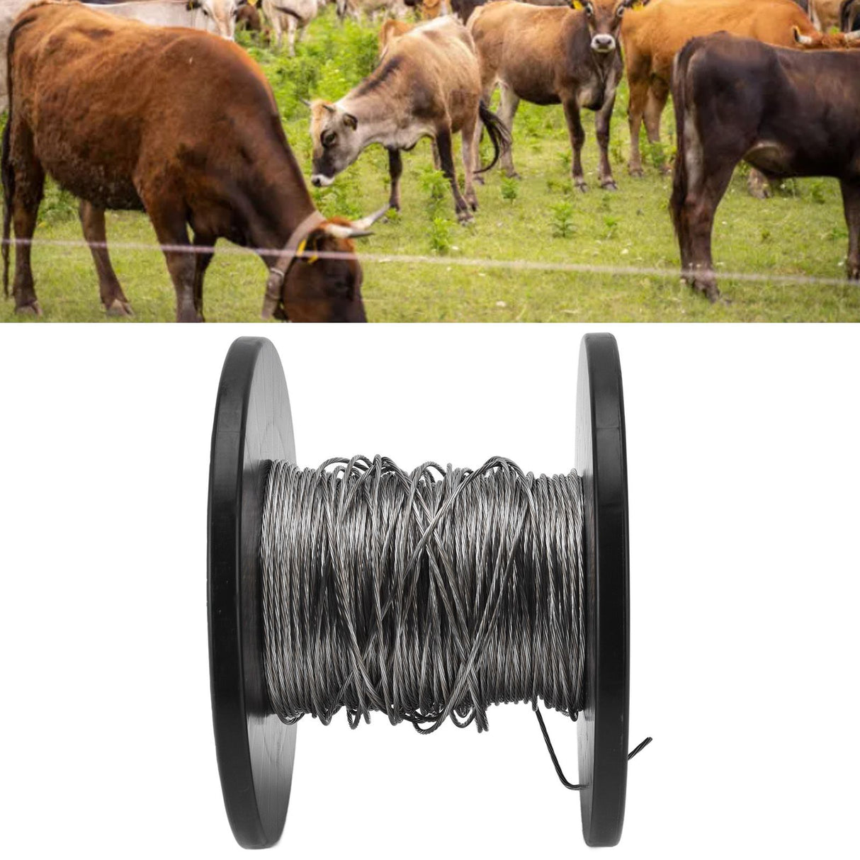 100m Electronic Fence Wire High Voltage Pulse Electronic Fence Aluminum Magnesium Alloy Wirerope