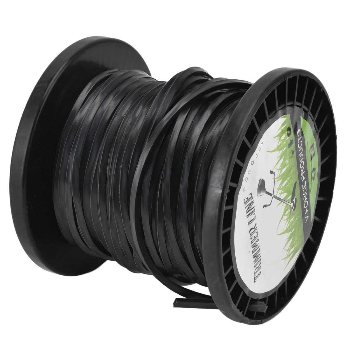 3.3mm String Trimmer Line High Cutting Efficiency Low Noise Quadrate Black Trimmer Line for Most Lawn Mowers Farm 30m