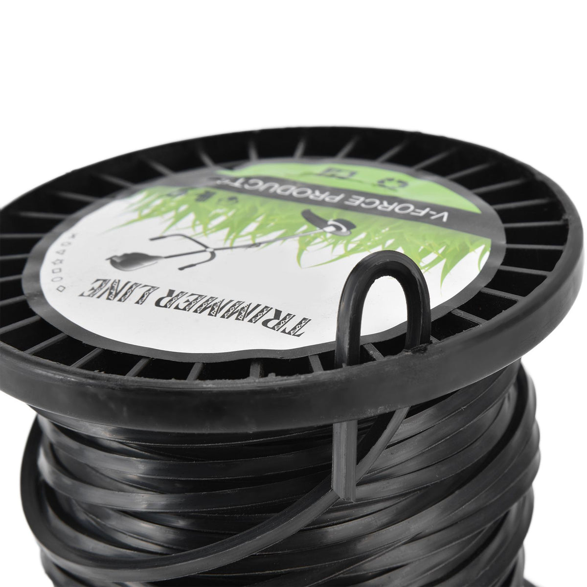 3.3mm String Trimmer Line High Cutting Efficiency Low Noise Quadrate Black Trimmer Line for Most Lawn Mowers Farm 30m